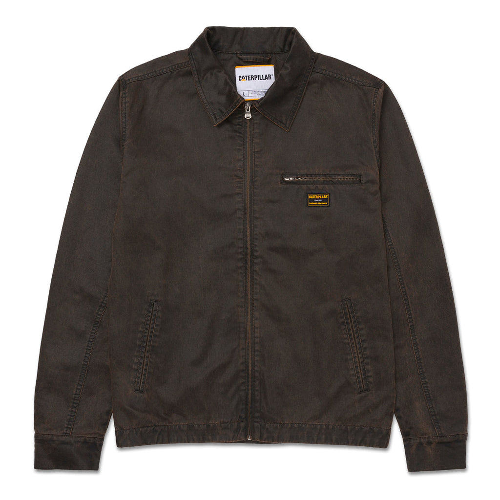 Jacket Waxed Chore para hombre color café
