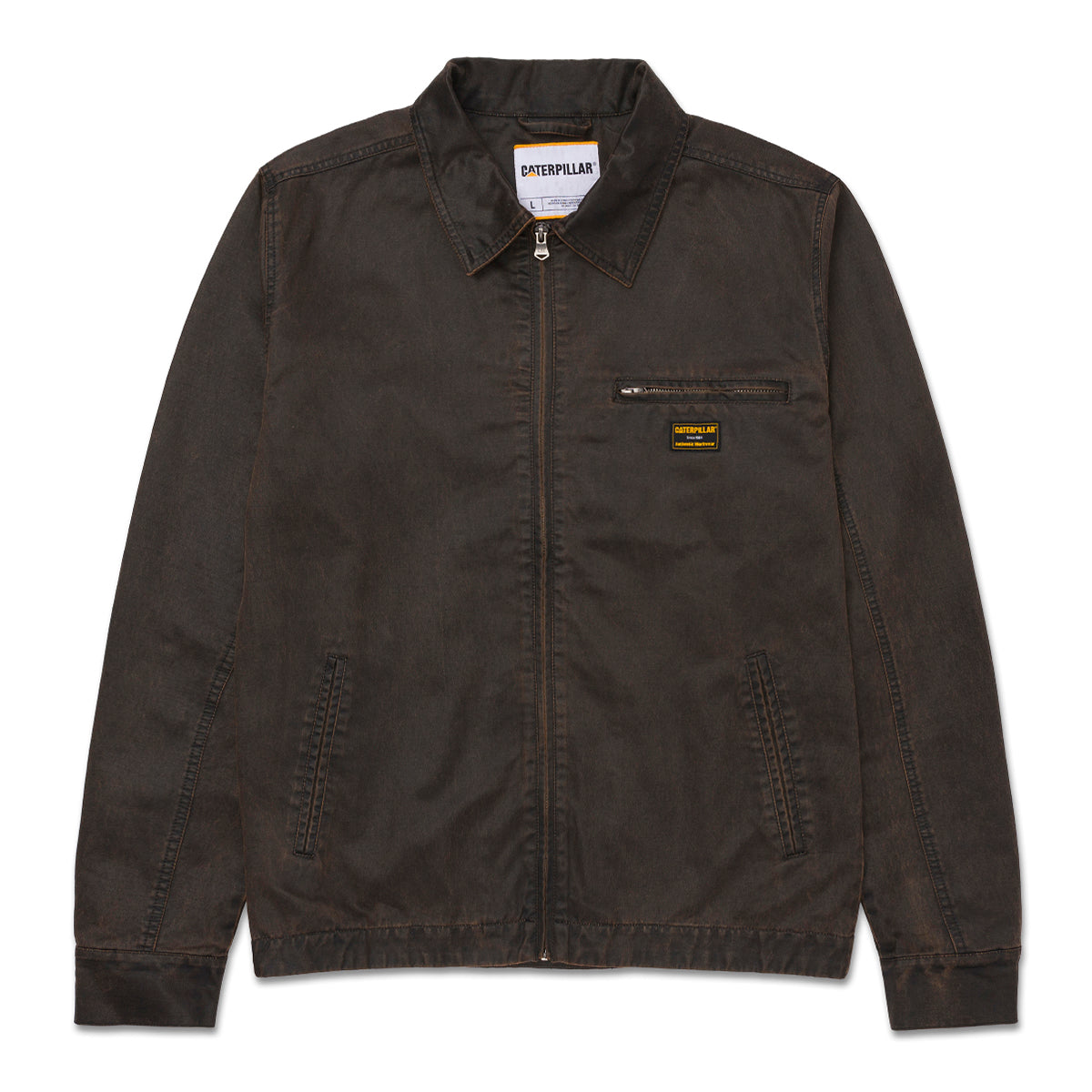 Jacket Waxed Chore para hombre color café