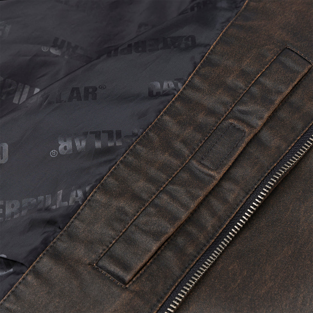 Jacket Waxed Chore para hombre color café