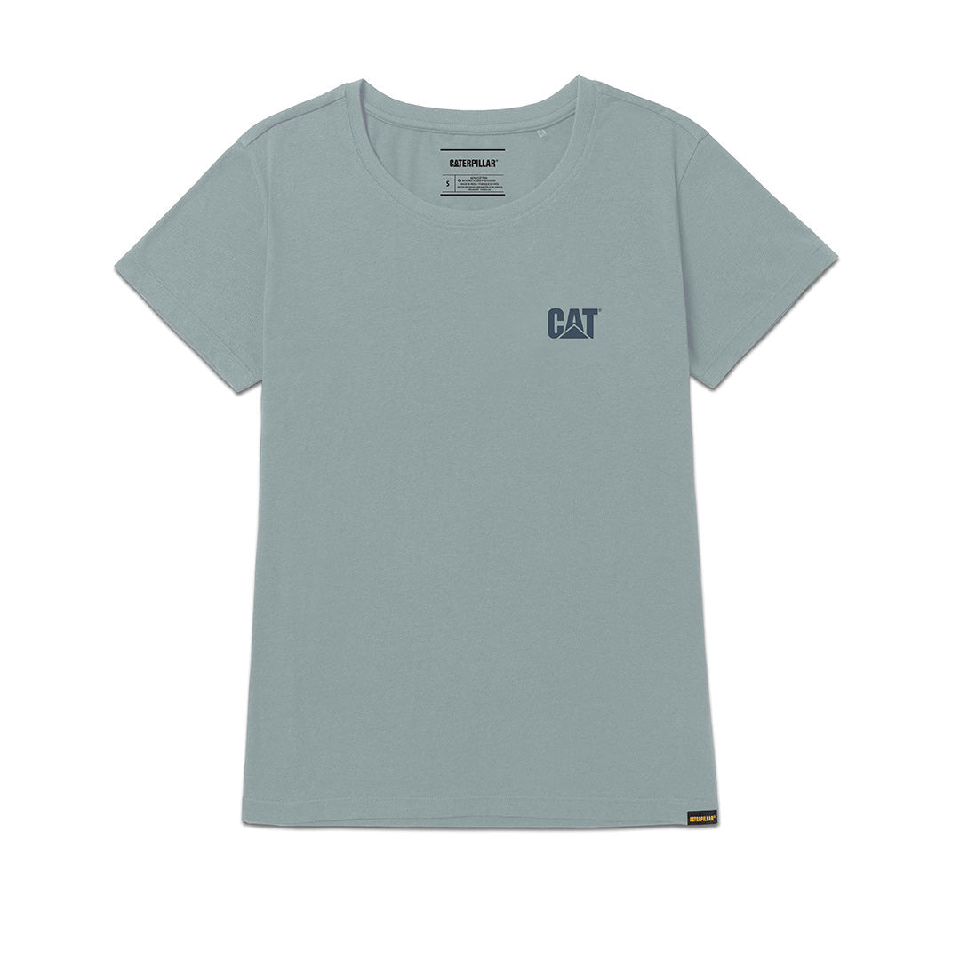 Camiseta Cat Logo para mujer color celeste