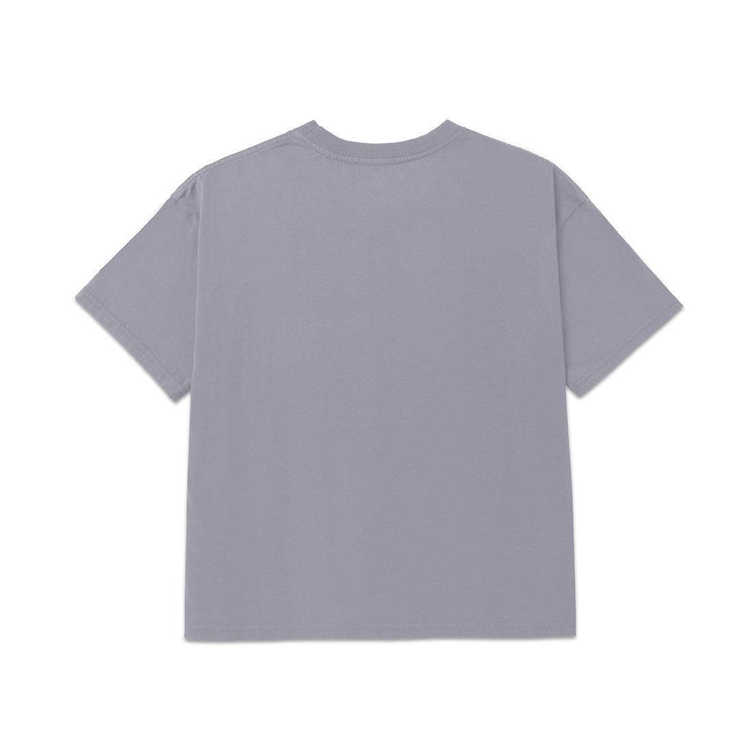Camiseta Boxy Heavyweight para mujer color gris