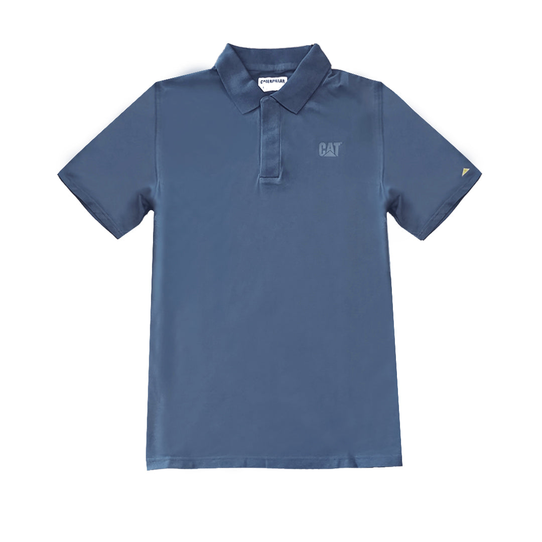 Camisa polo Cat Logo Pique para hombre color azul