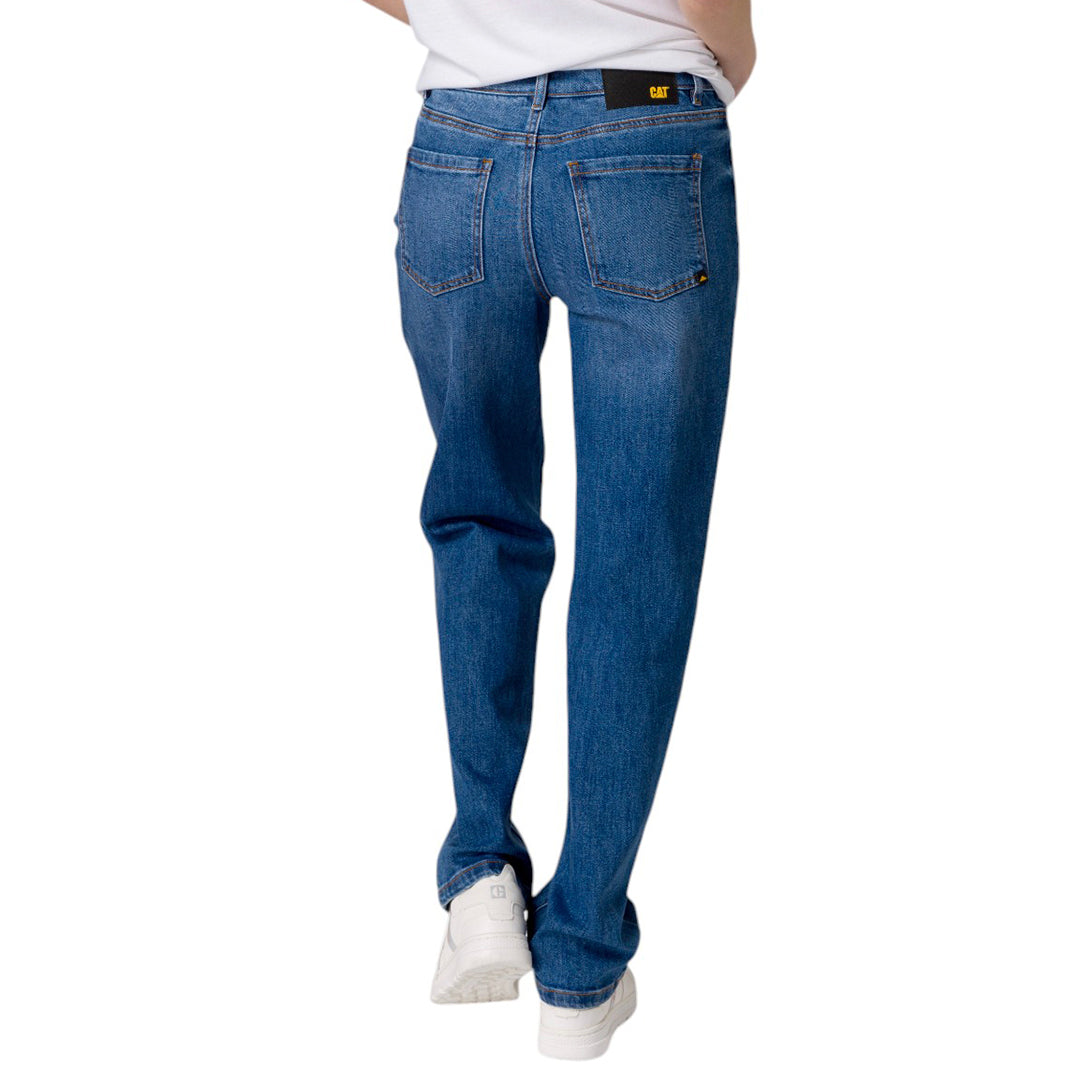Jeans High-Rise Straight para mujer color azul