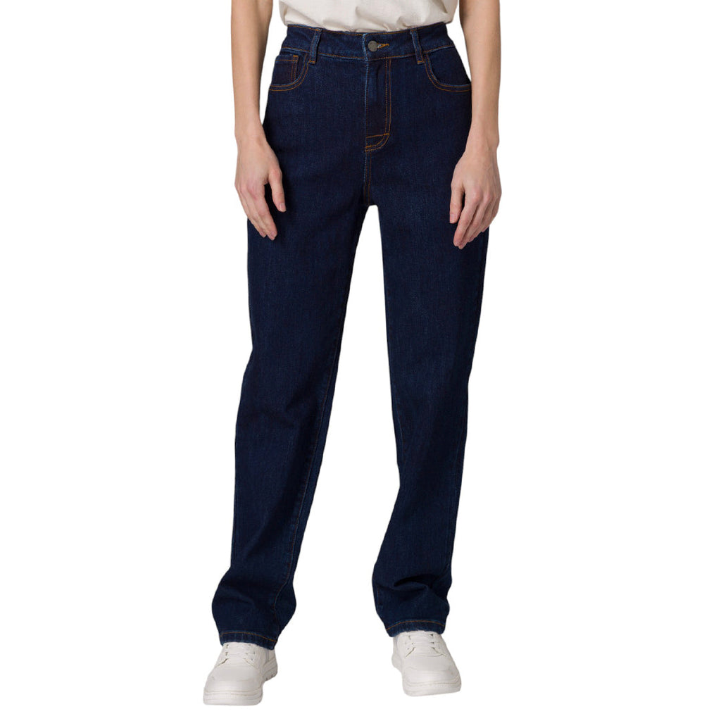 Jeans High-Rise Straight para mujer color negro