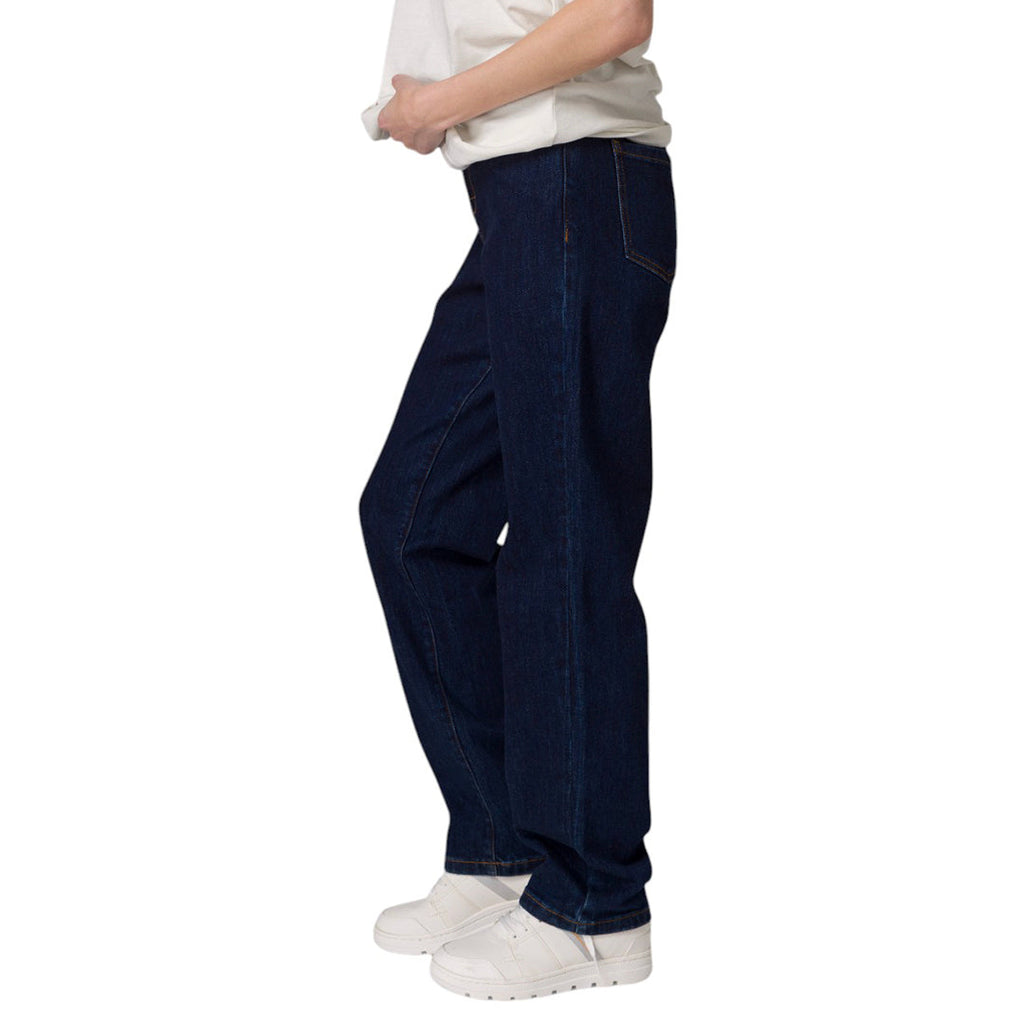 Jeans High-Rise Straight para mujer color negro