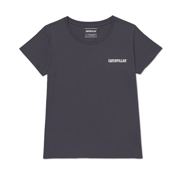 Camiseta Caterpillar Logo para mujer color negro