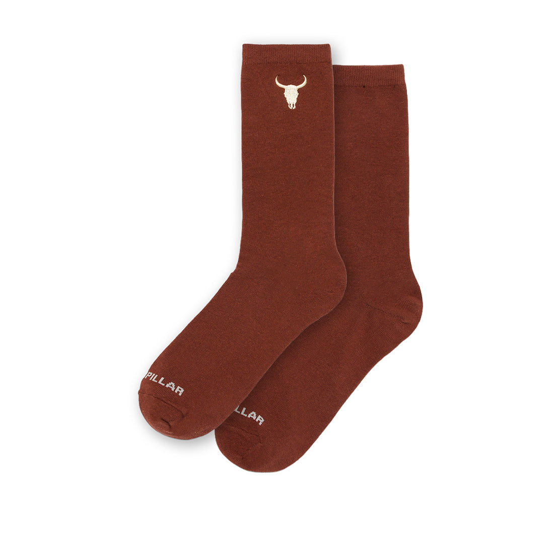 Calcetines Aop Crew para hombre color café