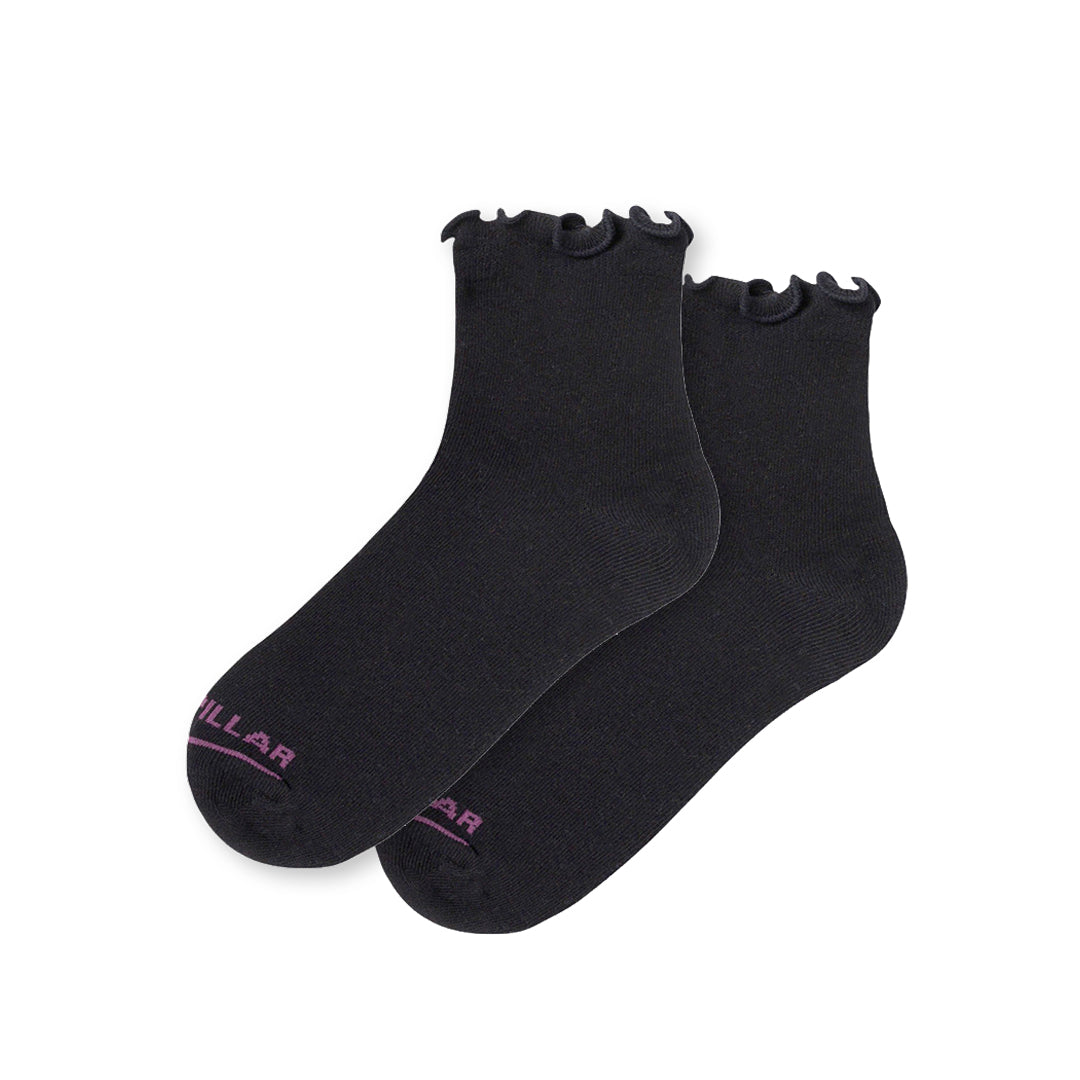 Punteras Ruffle Ankle para mujer color negro