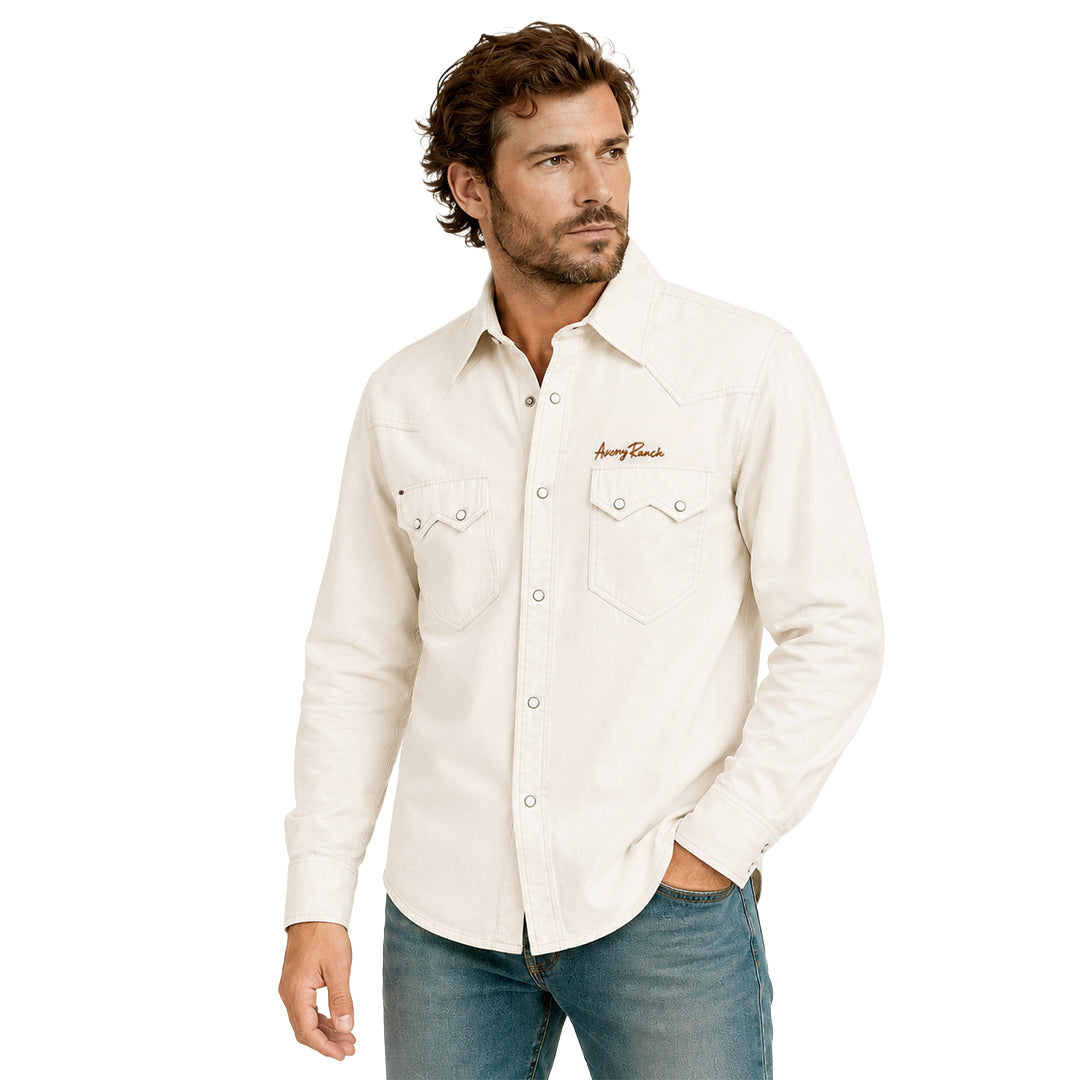Camisa Canvas para hombre color blanco