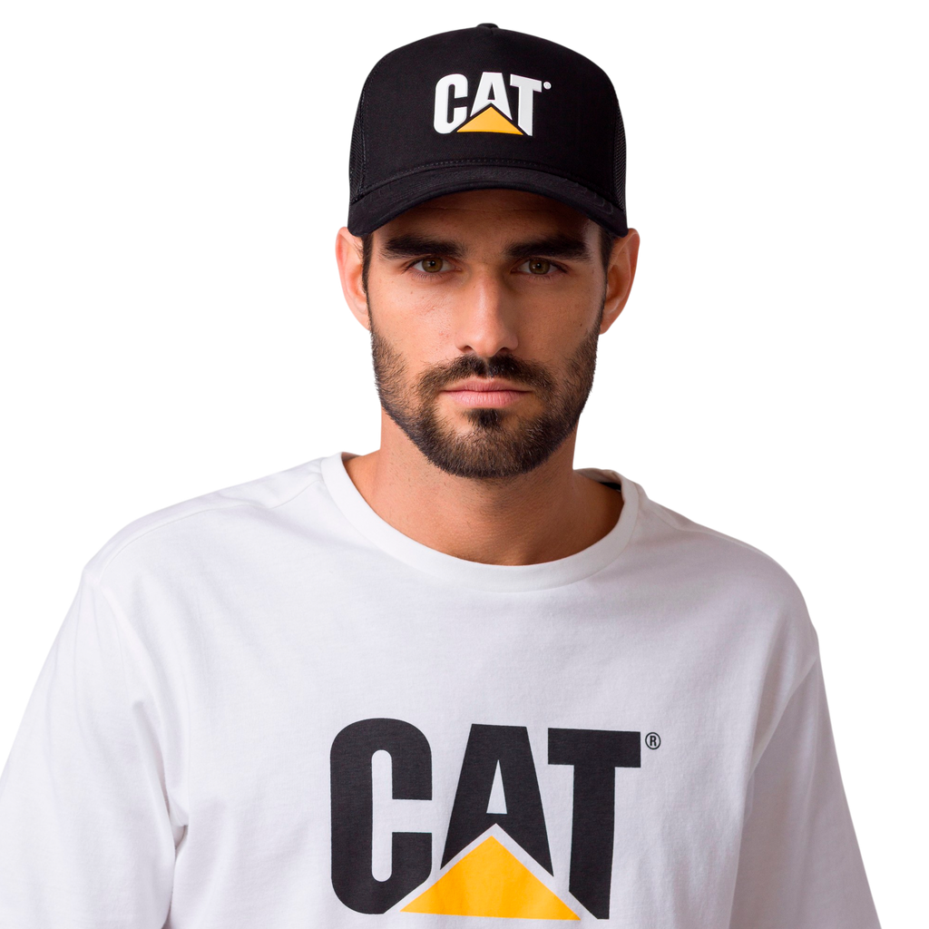Gorra Cat Logo Mesh unisex color negro