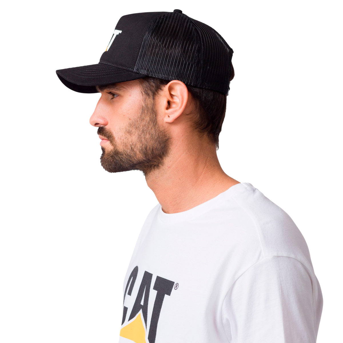 Gorra Cat Logo Mesh unisex color negro