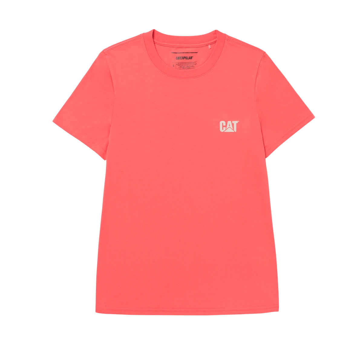 Camiseta Cat Logo para mujer color coral